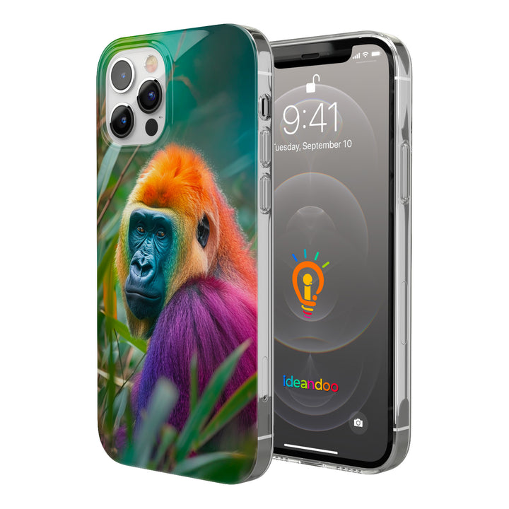 Cover Gorilla colorato dell'album Animali colorati di Ideandoo per iPhone, Samsung, Xiaomi e altri