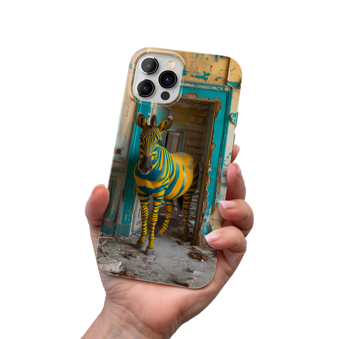 Cover Una zebra blu dell'album Animali colorati di Ideandoo per iPhone, Samsung, Xiaomi e altri