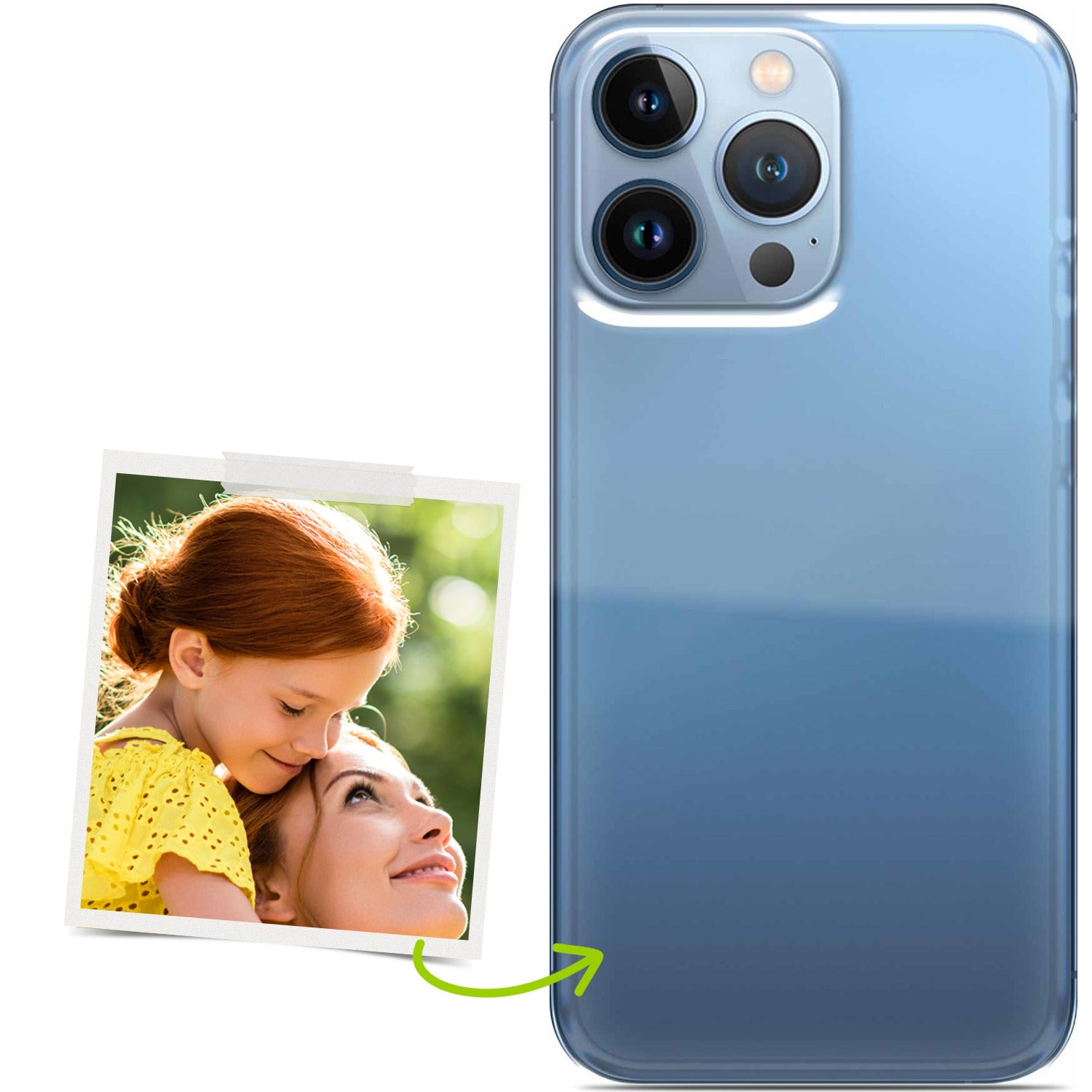 Custodia Personalizzata TULLUN Per IPhone 13 Pro - Cover Rigida Trasparente Con Iniziali - Grigio E Nero