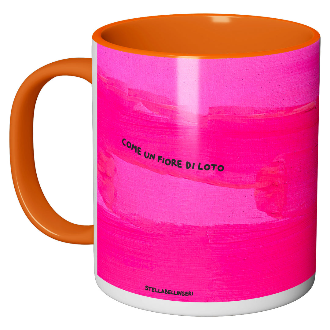 Tazza in ceramica Come un fiore di loto dell'album Therapy mug di Stella Bellingeri perfetta idea regalo
