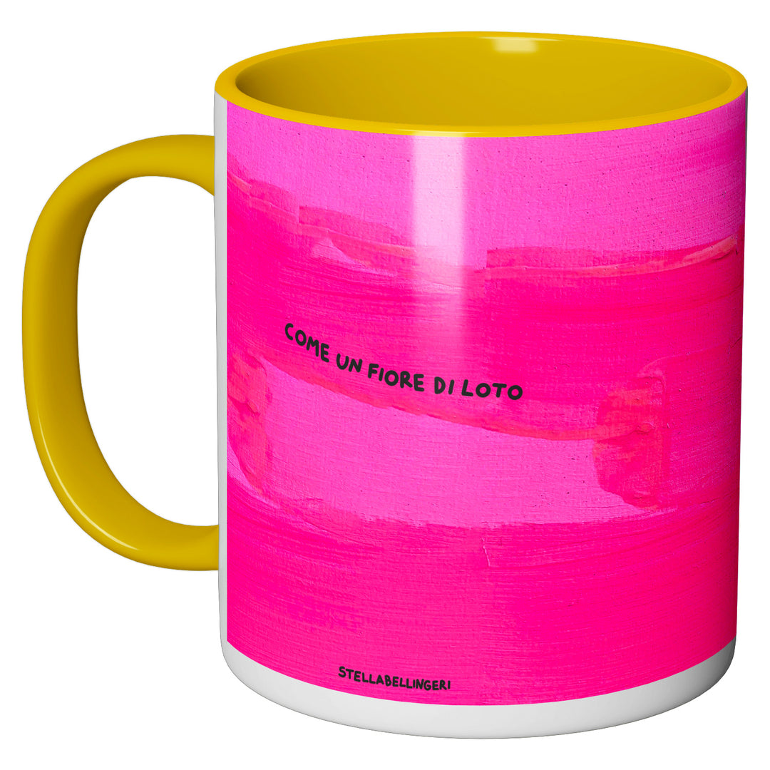 Tazza in ceramica Come un fiore di loto dell'album Therapy mug di Stella Bellingeri perfetta idea regalo