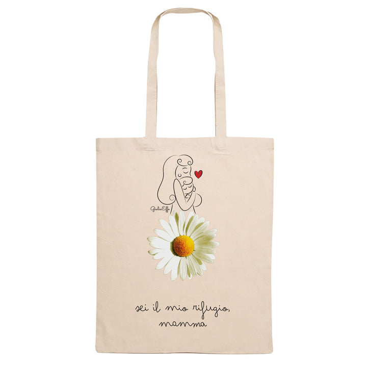Shopper Il tuo amore mi Guida mamma dell'album Festa della Mamma 2026 di GiuliaEffe in cotone, utile e pratica color corda