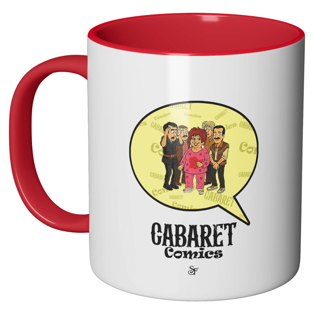 Tazza in ceramica Cabaret Comics - giallo dell'album The Nightingale of Cavriago in comics - Tazze di SF Creator & Co perfetta idea regalo