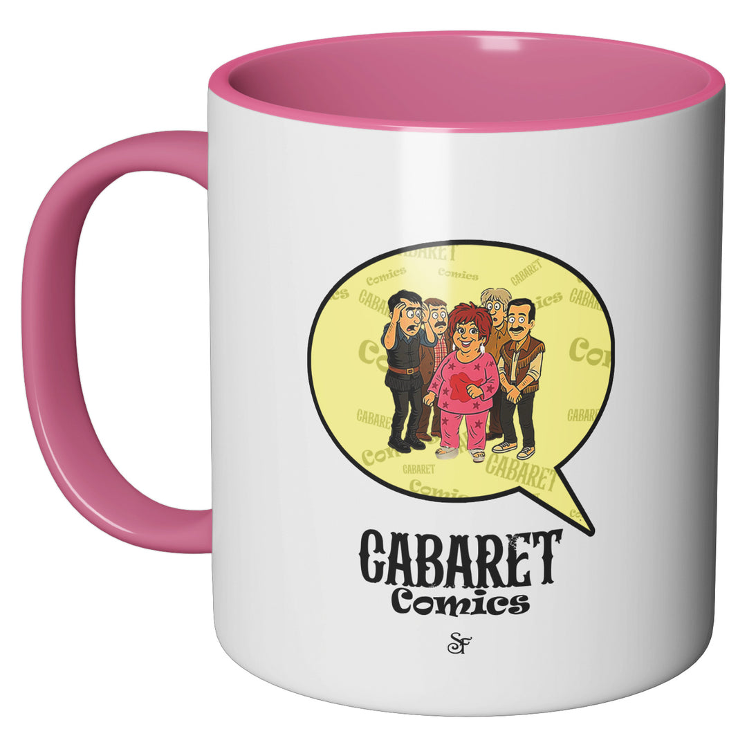 Tazza in ceramica Cabaret Comics - giallo dell'album The Nightingale of Cavriago in comics - Tazze di SF Creator & Co perfetta idea regalo