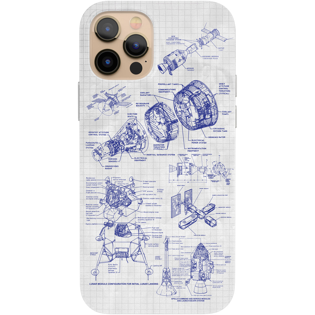 Cover Modulo lunare dell'album Progetti spaziali di Ideandoo per iPhone, Samsung, Xiaomi e altri