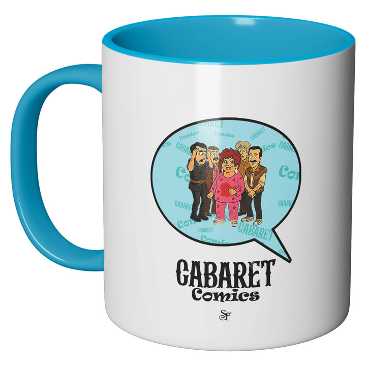 Tazza in ceramica Cabaret Comics - azzurro dell'album The Nightingale of Cavriago in comics - Tazze di SF Creator & Co perfetta idea regalo