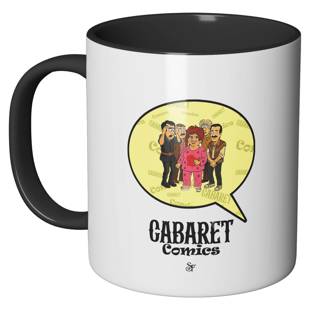 Tazza in ceramica Cabaret Comics - giallo dell'album The Nightingale of Cavriago in comics - Tazze di SF Creator & Co perfetta idea regalo