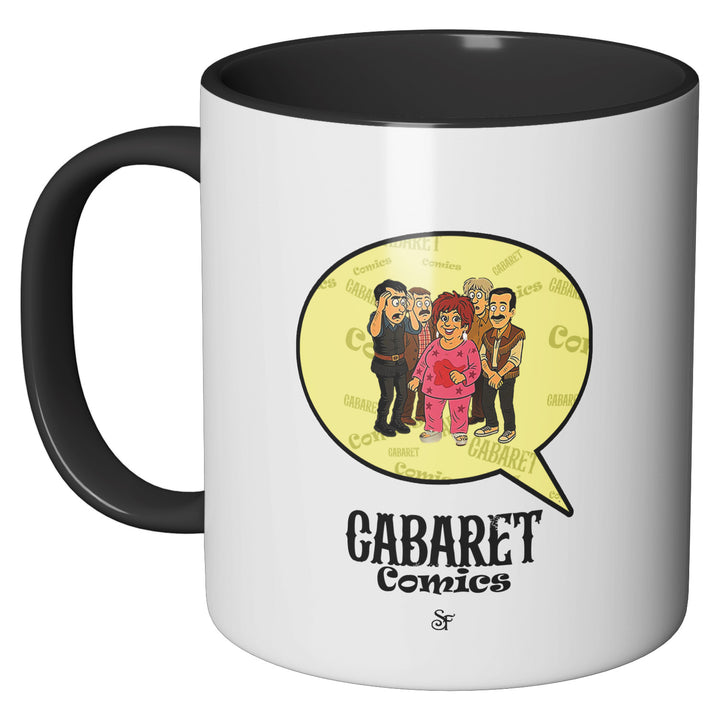 Tazza in ceramica Cabaret Comics - giallo dell'album The Nightingale of Cavriago in comics - Tazze di SF Creator & Co perfetta idea regalo