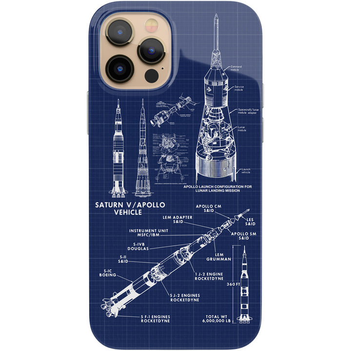 Cover Saturn V dell'album Progetti spaziali di Ideandoo per iPhone, Samsung, Xiaomi e altri