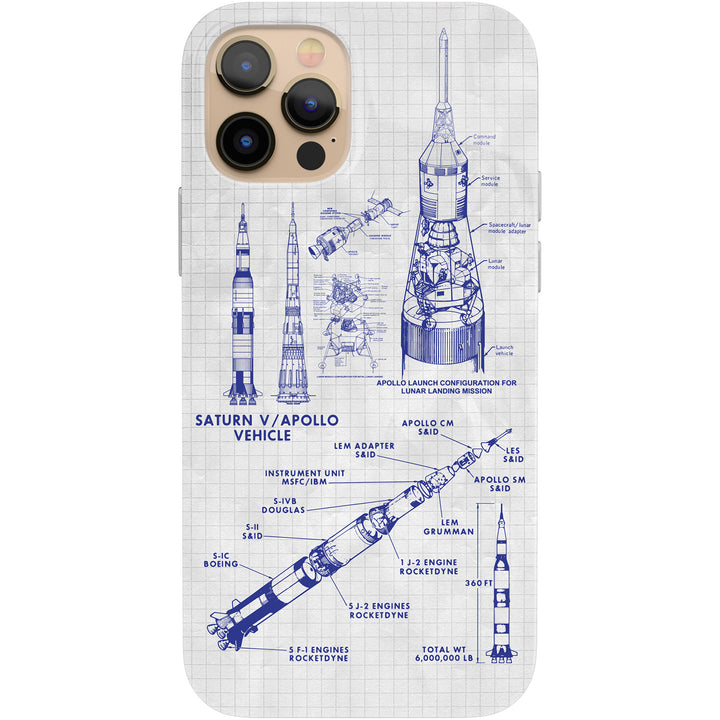 Cover Saturn V dell'album Progetti spaziali di Ideandoo per iPhone, Samsung, Xiaomi e altri