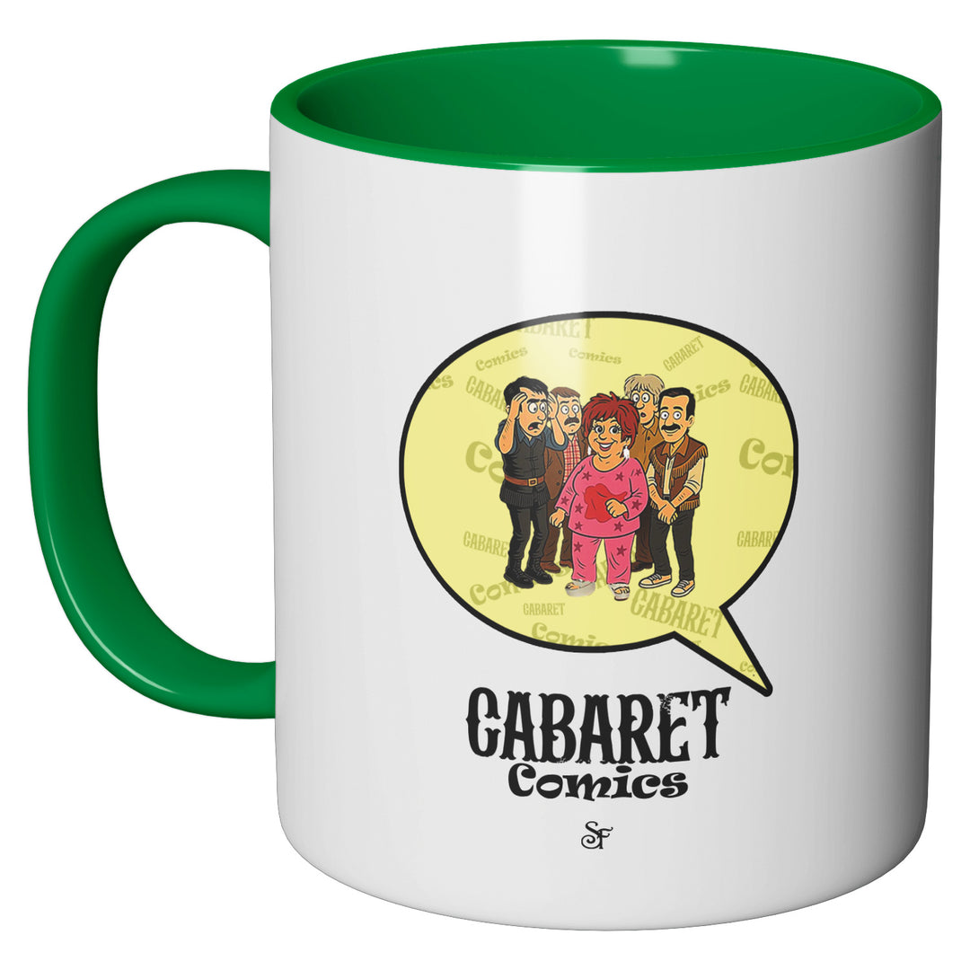 Tazza in ceramica Cabaret Comics - giallo dell'album The Nightingale of Cavriago in comics - Tazze di SF Creator & Co perfetta idea regalo