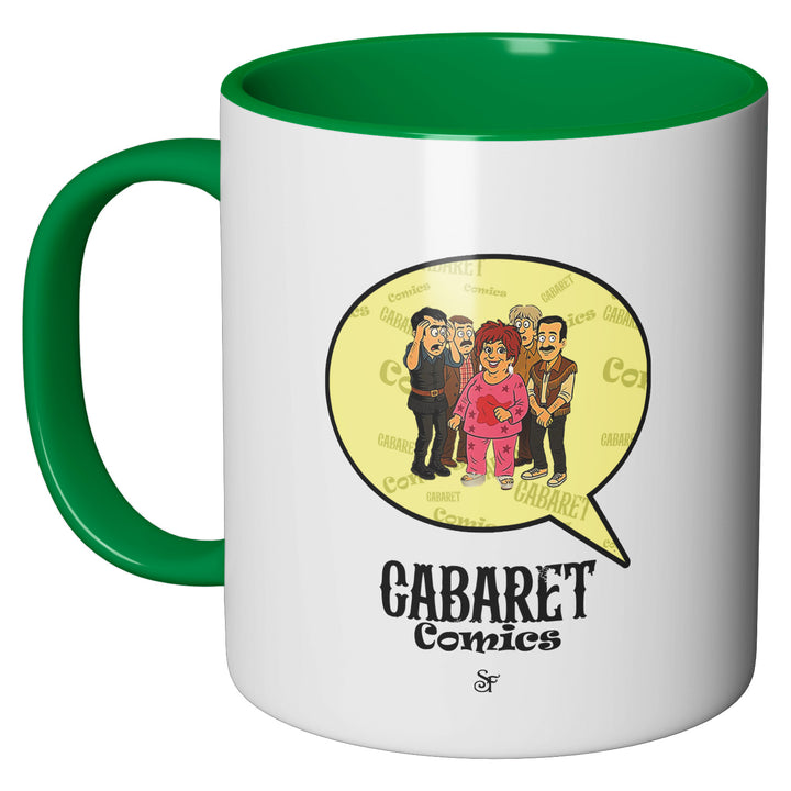 Tazza in ceramica Cabaret Comics - giallo dell'album The Nightingale of Cavriago in comics - Tazze di SF Creator & Co perfetta idea regalo
