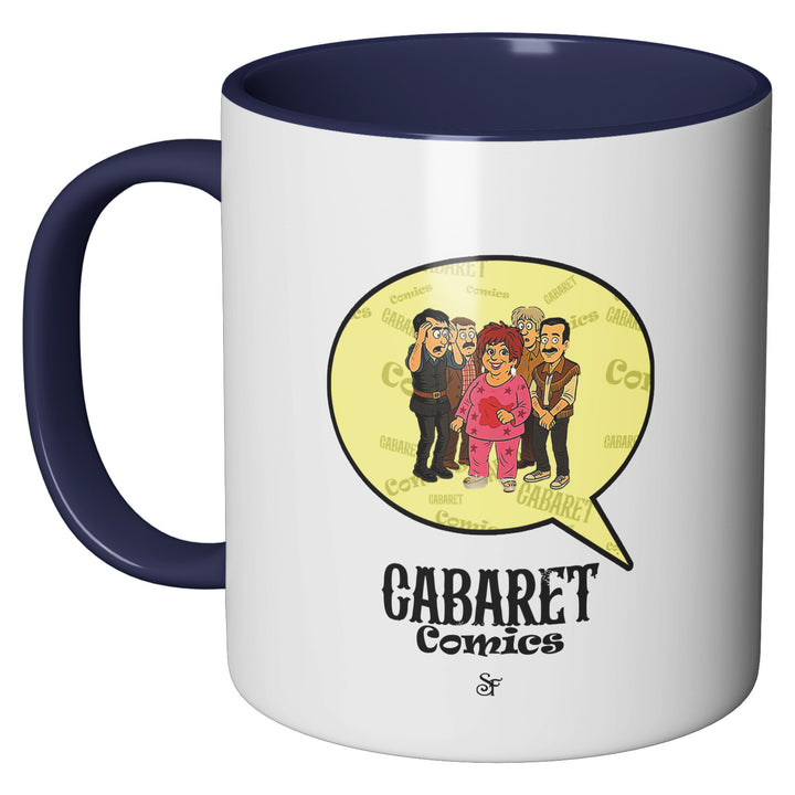 Tazza in ceramica Cabaret Comics - giallo dell'album The Nightingale of Cavriago in comics - Tazze di SF Creator & Co perfetta idea regalo