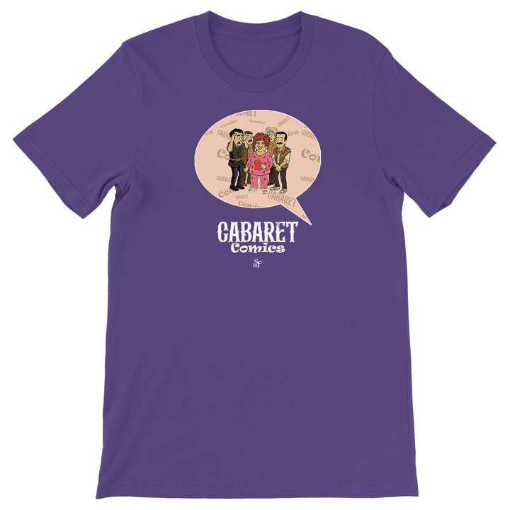 Maglietta Cabaret Comics - rosa dell'album The Nightingale of Cavriago in comics - T-Shirt di SF Creator & Co, T-Shirt uomo donna e bambino a maniche corte in cotone con girocollo
