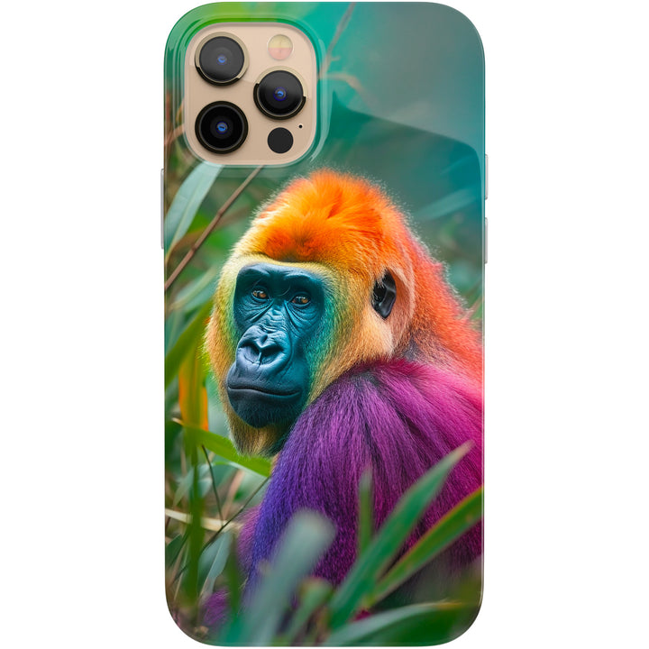 Cover Gorilla colorato dell'album Animali colorati di Ideandoo per iPhone, Samsung, Xiaomi e altri