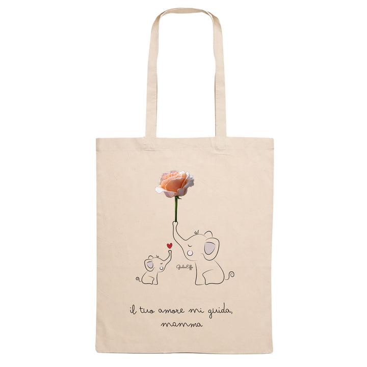 Shopper Sei il mio rifugio mamma dell'album Festa della Mamma 2026 di GiuliaEffe in cotone, utile e pratica color corda