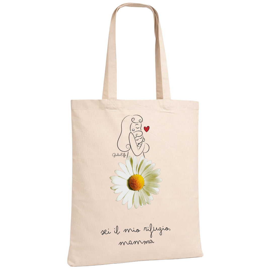 Shopper Il tuo amore mi Guida mamma dell'album Festa della Mamma 2026 di GiuliaEffe in cotone, utile e pratica color corda