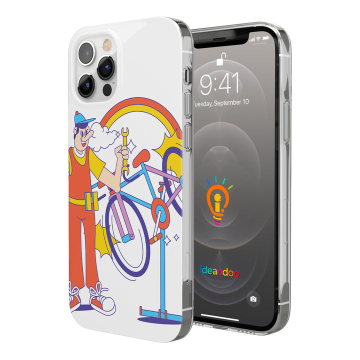 Cover Meccanico di bici dell'album Biciclette di Ideandoo per iPhone, Samsung, Xiaomi e altri