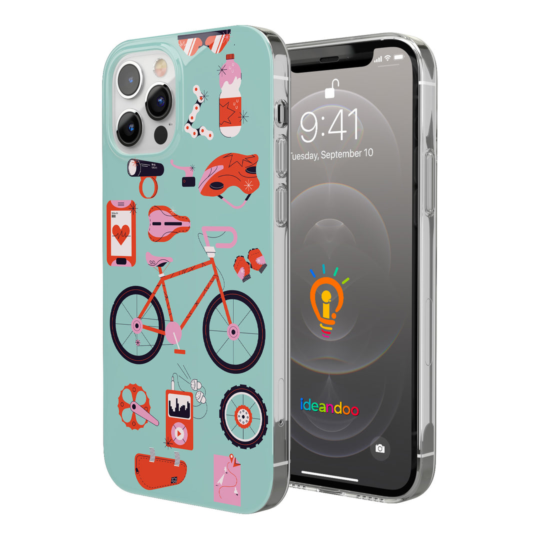Cover Bicicletta pattern dell'album Biciclette di Ideandoo per iPhone, Samsung, Xiaomi e altri