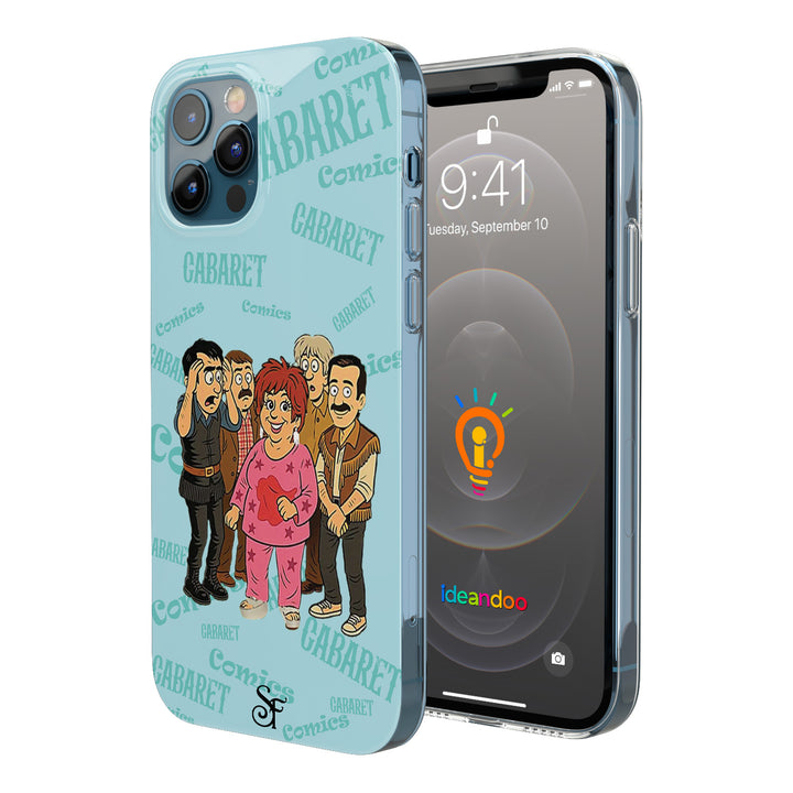 Cover Cabaret Comics - azzurro dell'album The Nightingale of Cavriago in comics - cover di SF Creator & Co per iPhone, Samsung, Xiaomi e altri