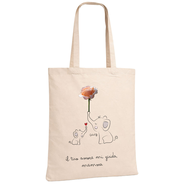 Shopper Sei il mio rifugio mamma dell'album Festa della Mamma 2026 di GiuliaEffe in cotone, utile e pratica color corda