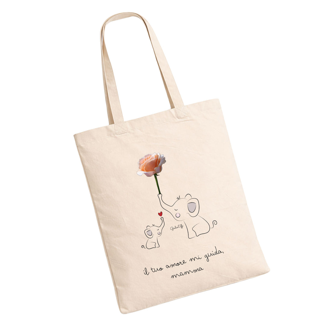 Shopper Sei il mio rifugio mamma dell'album Festa della Mamma 2026 di GiuliaEffe in cotone, utile e pratica color corda