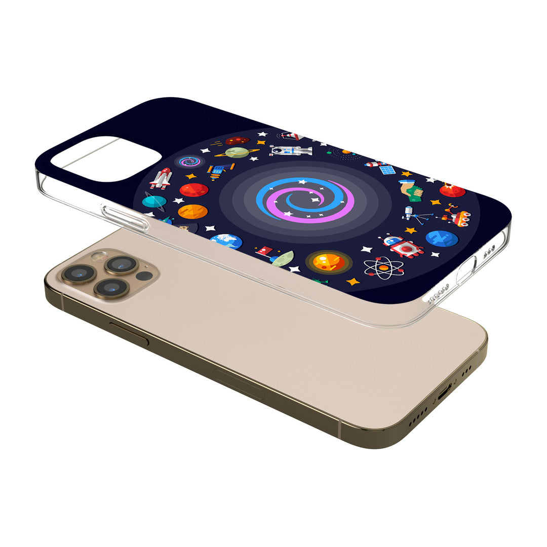 Cover Galassia cartoon dell'album Spazio stellare di Ideandoo per iPhone, Samsung, Xiaomi e altri