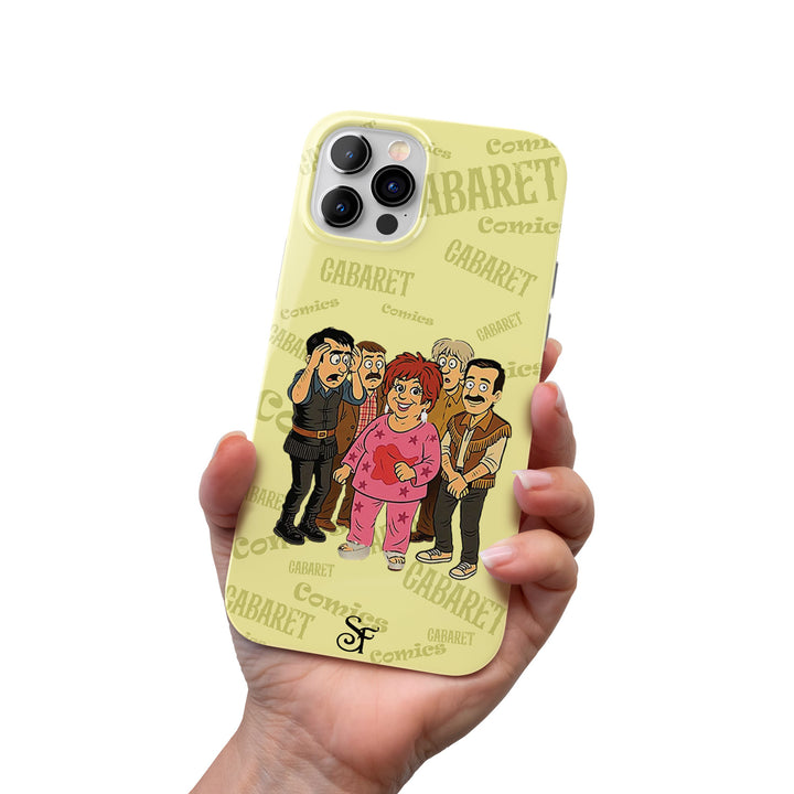 Cover Cabaret Comics - giallo dell'album The Nightingale of Cavriago in comics - cover di SF Creator & Co per iPhone, Samsung, Xiaomi e altri