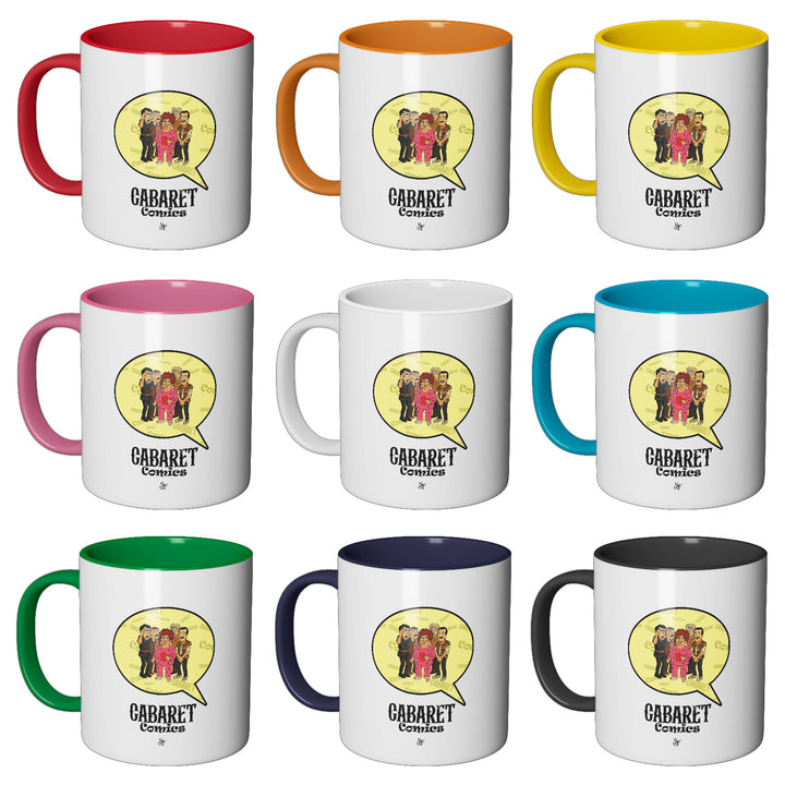 Tazza in ceramica Cabaret Comics - giallo dell'album The Nightingale of Cavriago in comics - Tazze di SF Creator & Co perfetta idea regalo