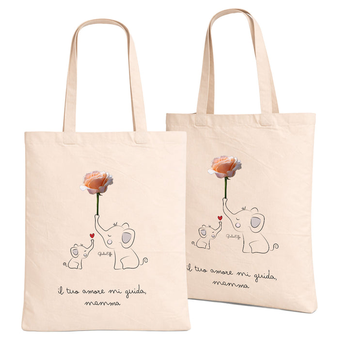 Shopper Sei il mio rifugio mamma dell'album Festa della Mamma 2026 di GiuliaEffe in cotone, utile e pratica color corda