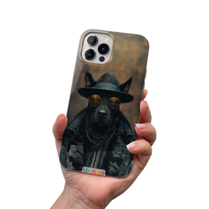Cover Dog in black dell'album Cani simpatici di Ideandoo per iPhone, Samsung, Xiaomi e altri