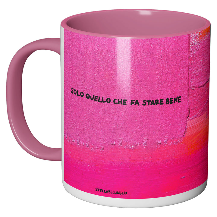 Tazza in ceramica Solo quello che fa stare bene dell'album Therapy mug di Stella Bellingeri perfetta idea regalo