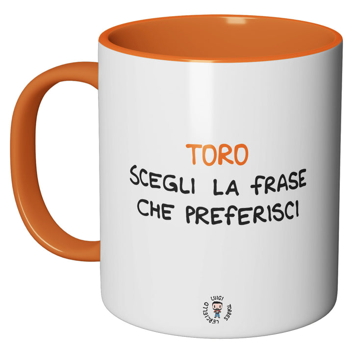 Tazza in ceramica Toro dell'album Segni Zodiacali Tazze di Luigi Torres Cerciello perfetta idea regalo