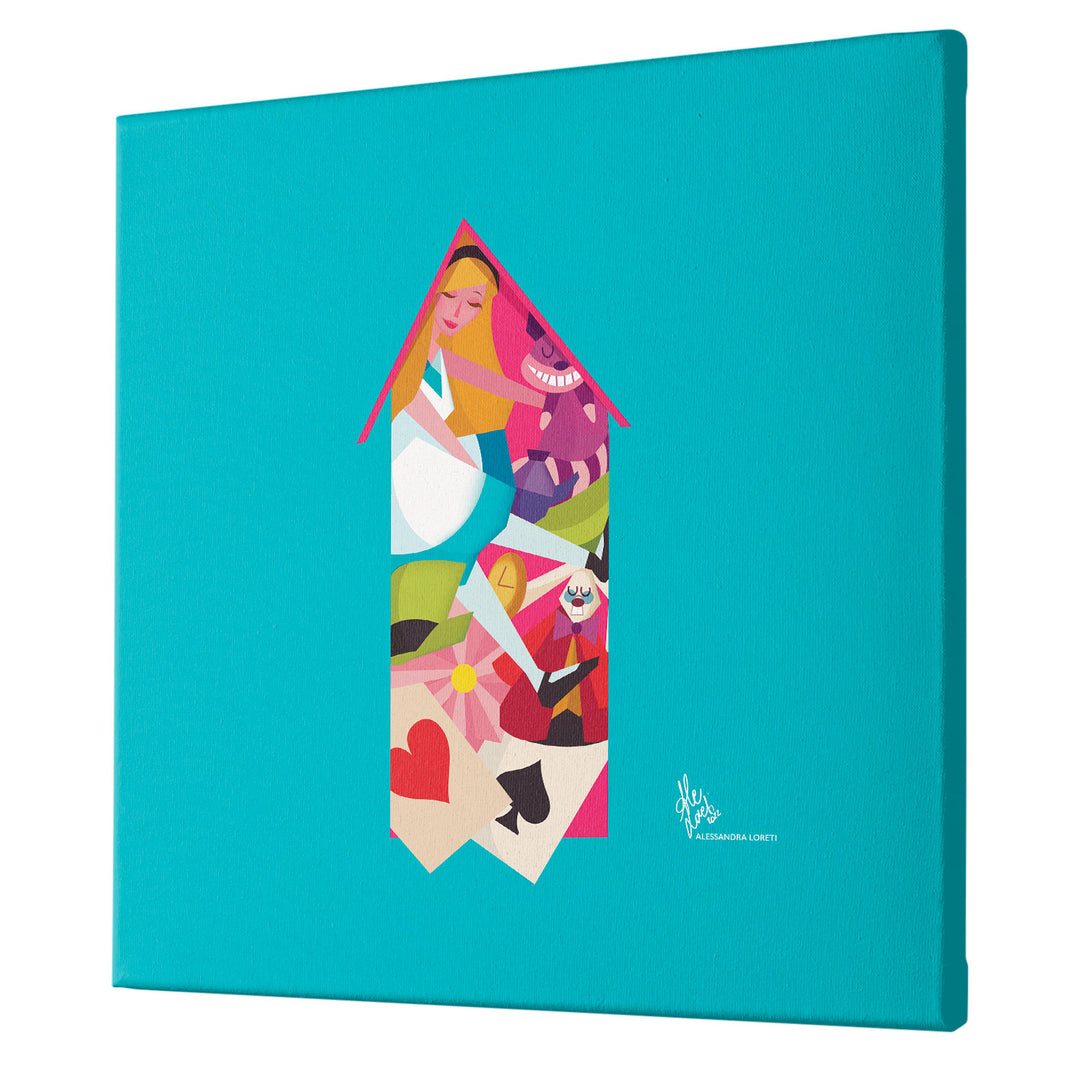 Quadro su tela Alice dell'album Colori in movimento di Alessandra Loreti stampa su tela di alta qualità per arredamento casa o ufficio
