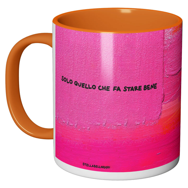 Tazza in ceramica Solo quello che fa stare bene dell'album Therapy mug di Stella Bellingeri perfetta idea regalo