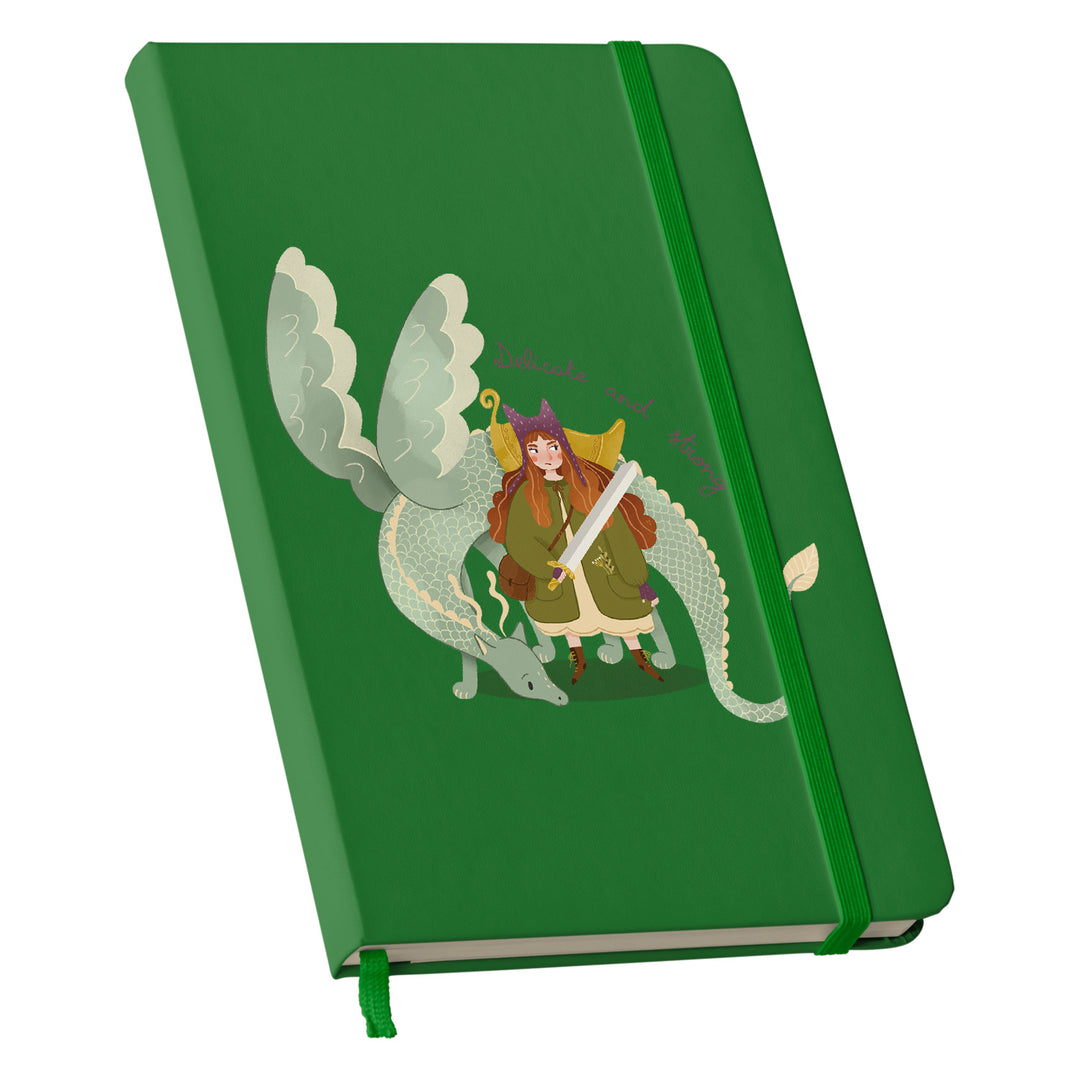 Taccuino Delicate and Strong dell'album Nature diary di Carlotta Zanettini Illustration: copertina soft touch in 8 colori, con chiusura e segnalibro coordinati