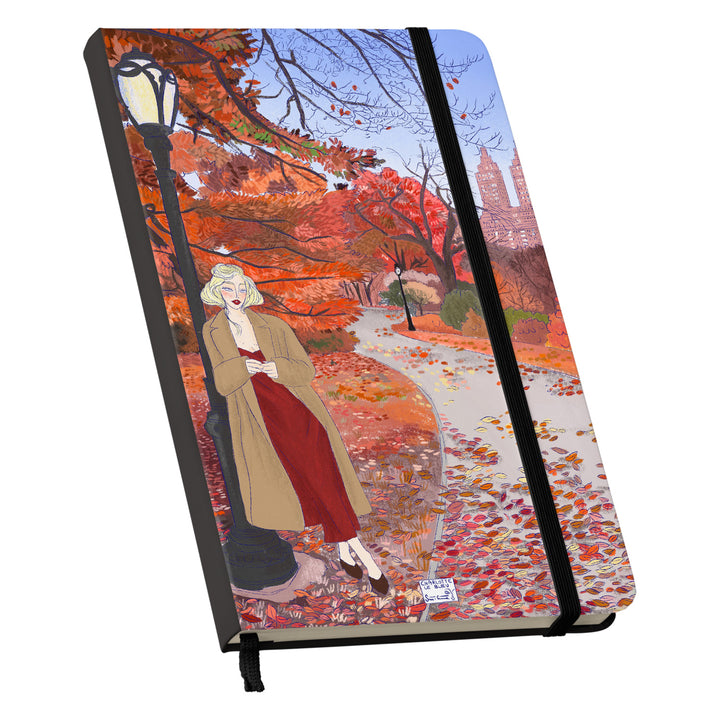 Taccuino Central park dell'album Thinker su carta di Charlotte Le Bleu: copertina soft touch in 8 colori, con chiusura e segnalibro coordinati