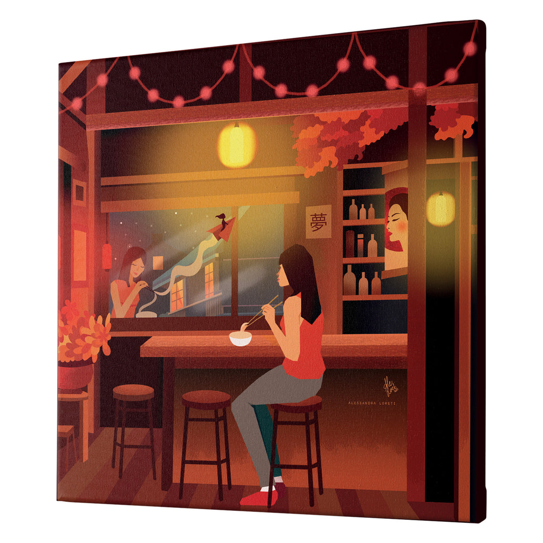 Quadro su tela Izakaya dell'album Japan Vibes di Alessandra Loreti stampa su tela di alta qualità per arredamento casa o ufficio
