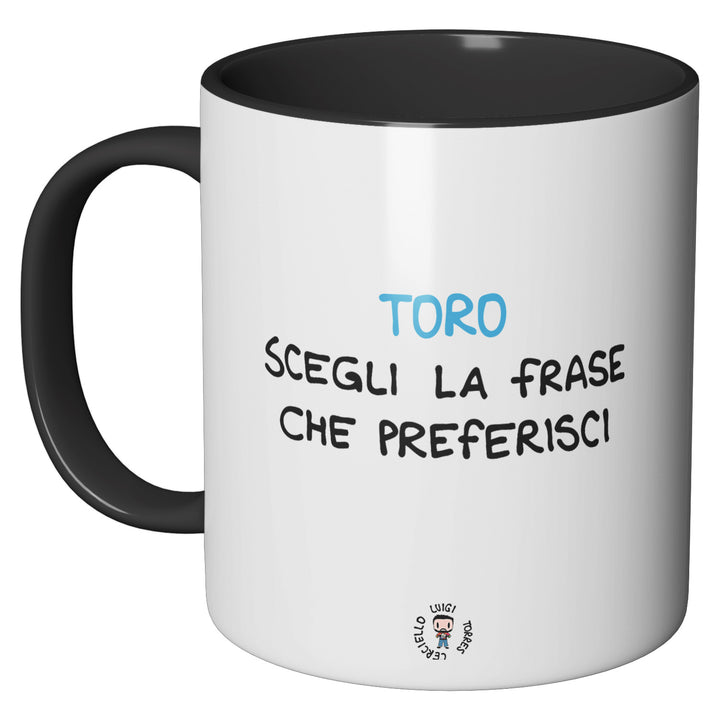 Tazza in ceramica Toro dell'album Segni Zodiacali Tazze di Luigi Torres Cerciello perfetta idea regalo