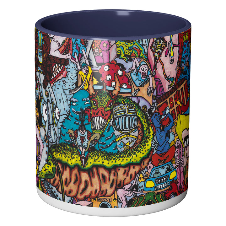 Tazza in ceramica Trippy puzzle dell'album Chaotic mug di Daniele Pierantozzi perfetta idea regalo