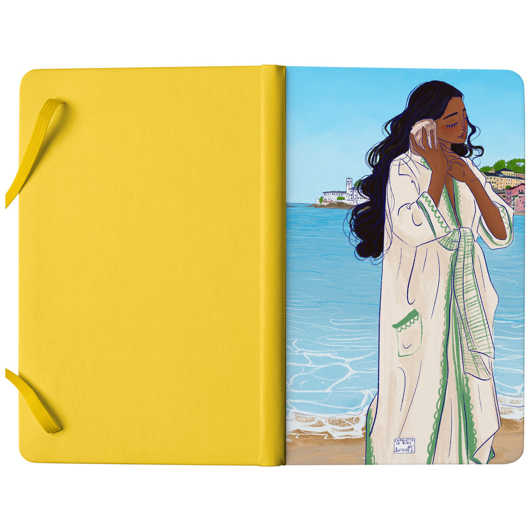 Taccuino Amantha dell'album Thinker su carta di Charlotte Le Bleu: copertina soft touch in 8 colori, con chiusura e segnalibro coordinati