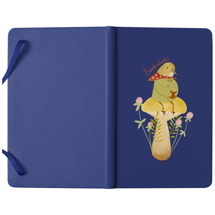 Taccuino Bookaholic dell'album Nature diary di Carlotta Zanettini Illustration: copertina soft touch in 8 colori, con chiusura e segnalibro coordinati