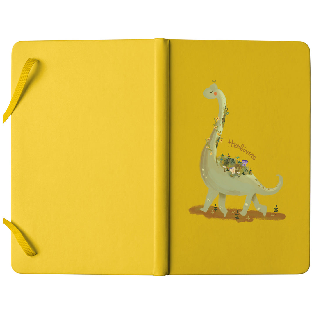 Taccuino Herbivore dell'album Nature diary di Carlotta Zanettini Illustration: copertina soft touch in 8 colori, con chiusura e segnalibro coordinati