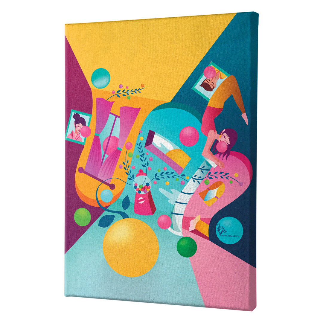 Quadro su tela Bubble dell'album Colori in movimento di Alessandra Loreti stampa su tela di alta qualità per arredamento casa o ufficio