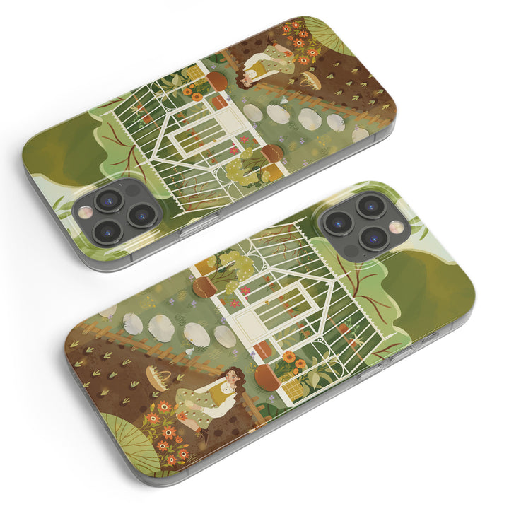 Cover Green house dell'album happy illo di Carlotta Zanettini Illustration per iPhone, Samsung, Xiaomi e altri