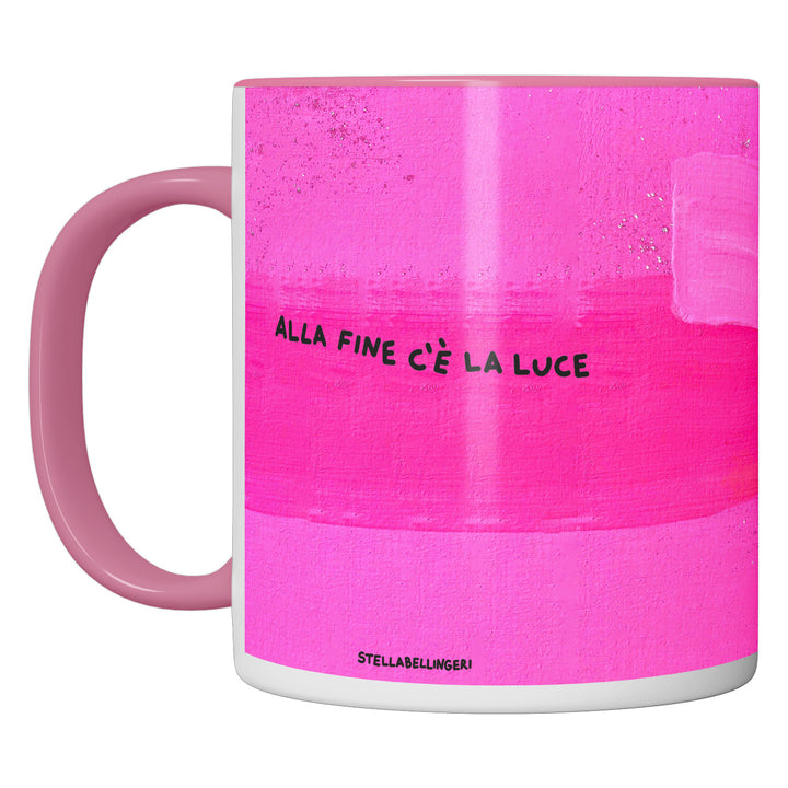 Tazza in ceramica Alla fine c'è la luce dell'album Therapy mug di Stella Bellingeri perfetta idea regalo