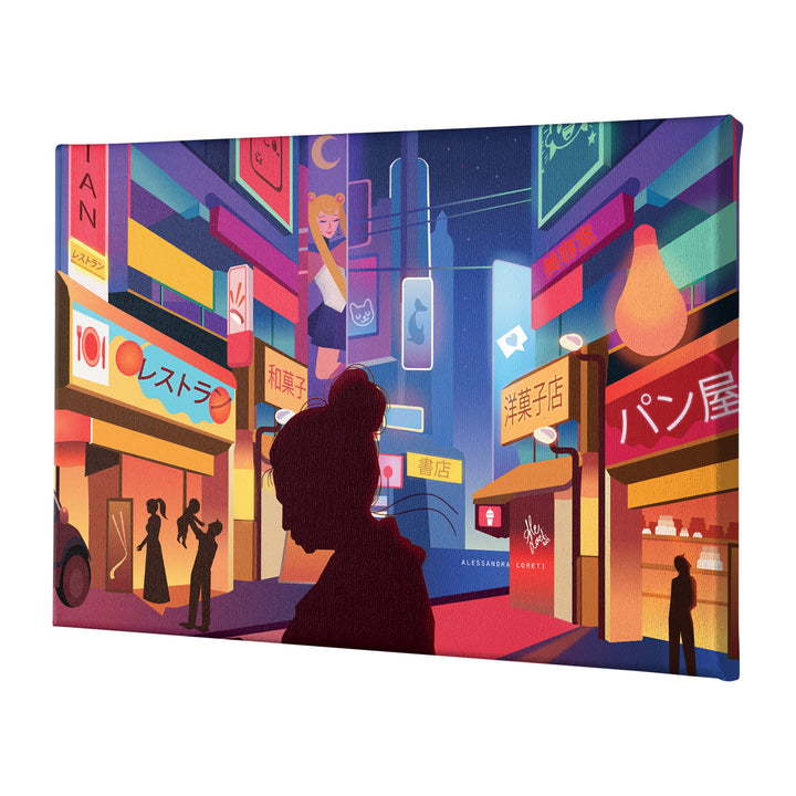 Quadro su tela Shinjuku dell'album Japan Vibes di Alessandra Loreti stampa su tela di alta qualità per arredamento casa o ufficio