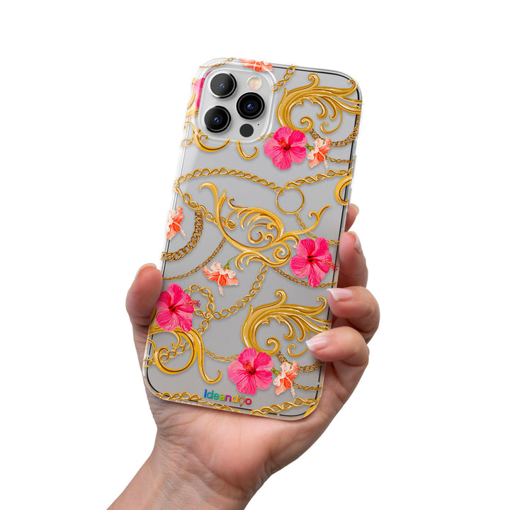 Cover Ibisco e oro dell'album Fiori di Ideandoo per iPhone, Samsung, Xiaomi e altri