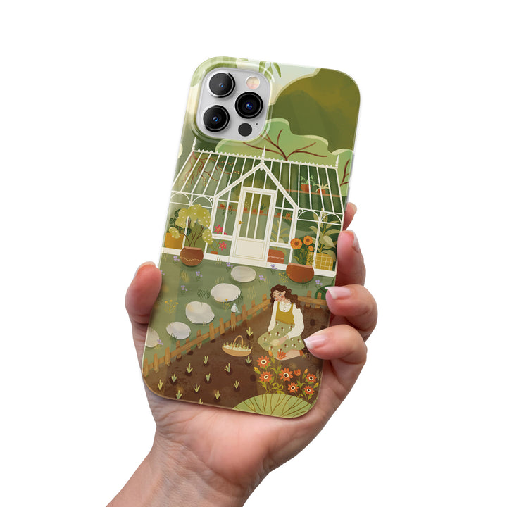 Cover Green house dell'album happy illo di Carlotta Zanettini Illustration per iPhone, Samsung, Xiaomi e altri