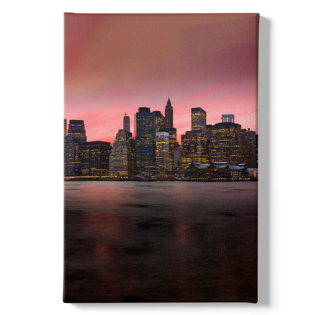 Skyline New York di Notte - Quadri di New York su Tela
